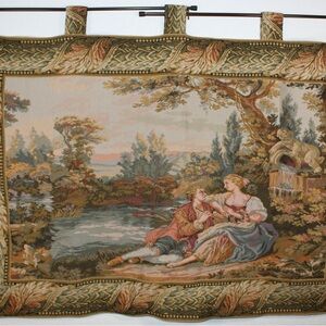 Vintage French Tapestry Medieval Romantic Home Décor/Wall Hanging